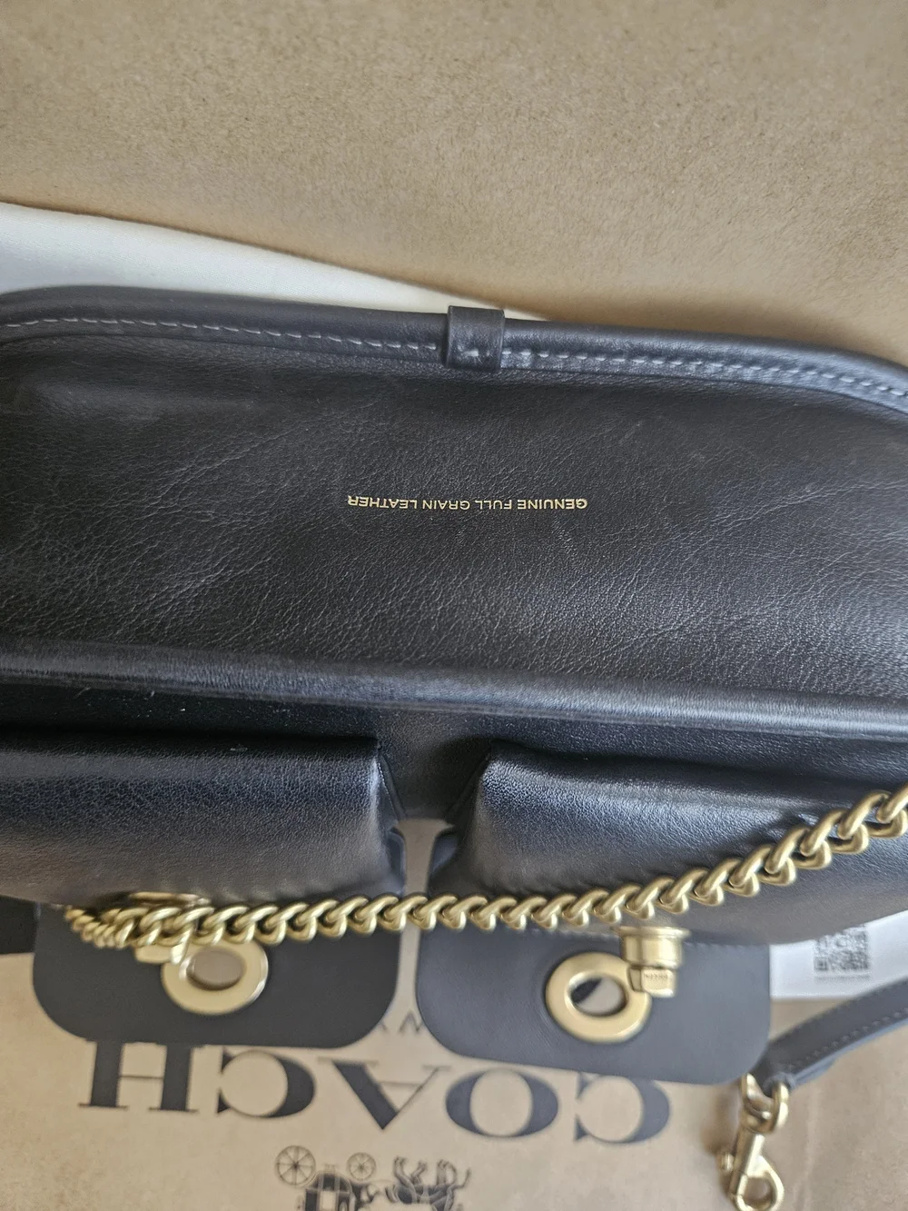 NWOT Coach Twin Turnlock Waverly Bag Brass/Black CDZ20 W/ 3 Detachable Straps